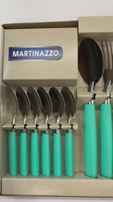 Faqueiro com caixa 24peças piemonte verde