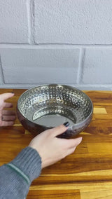 Tigela em aço inox martelado 3,5L