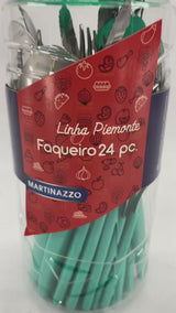 Faqueiro 24Peças Piemonte Verde Turquesa