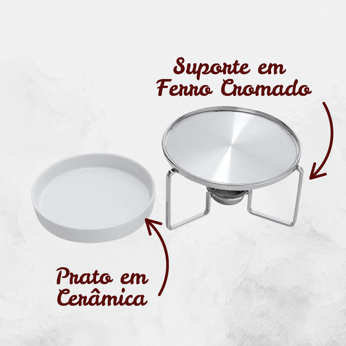 Rechaud Ceramica Queijo Brie