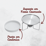 Rechaud Ceramica Queijo Brie