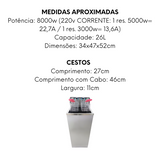 Fritadeira Elétrico Zona Fria 8000W/220V - A Gourmet