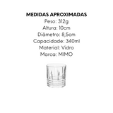 Copo Whisky em Vidro Koper 340ml Mimo Style