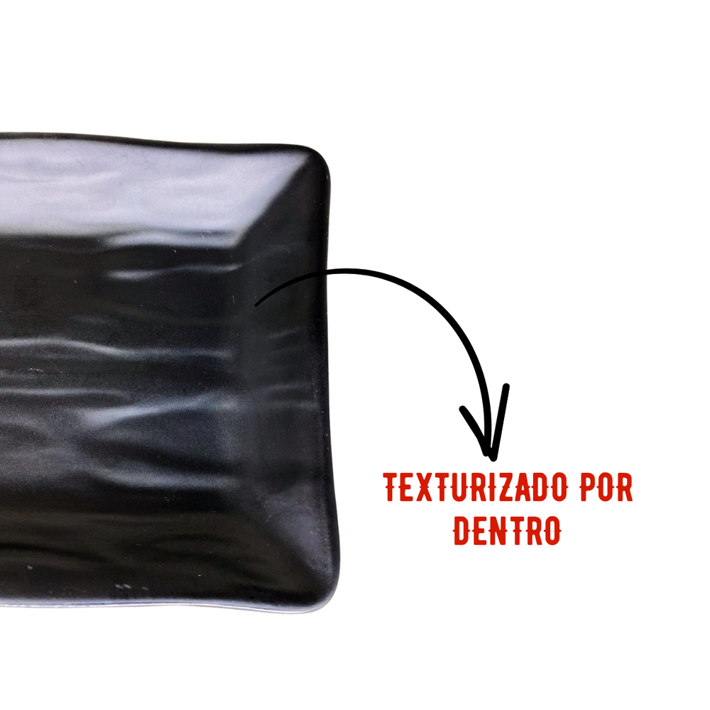 Prato preto porta shoyu Melamina - A Gourmet