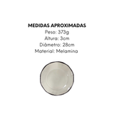 Prato Jantar Melamina Siena 28cm - A Gourmet