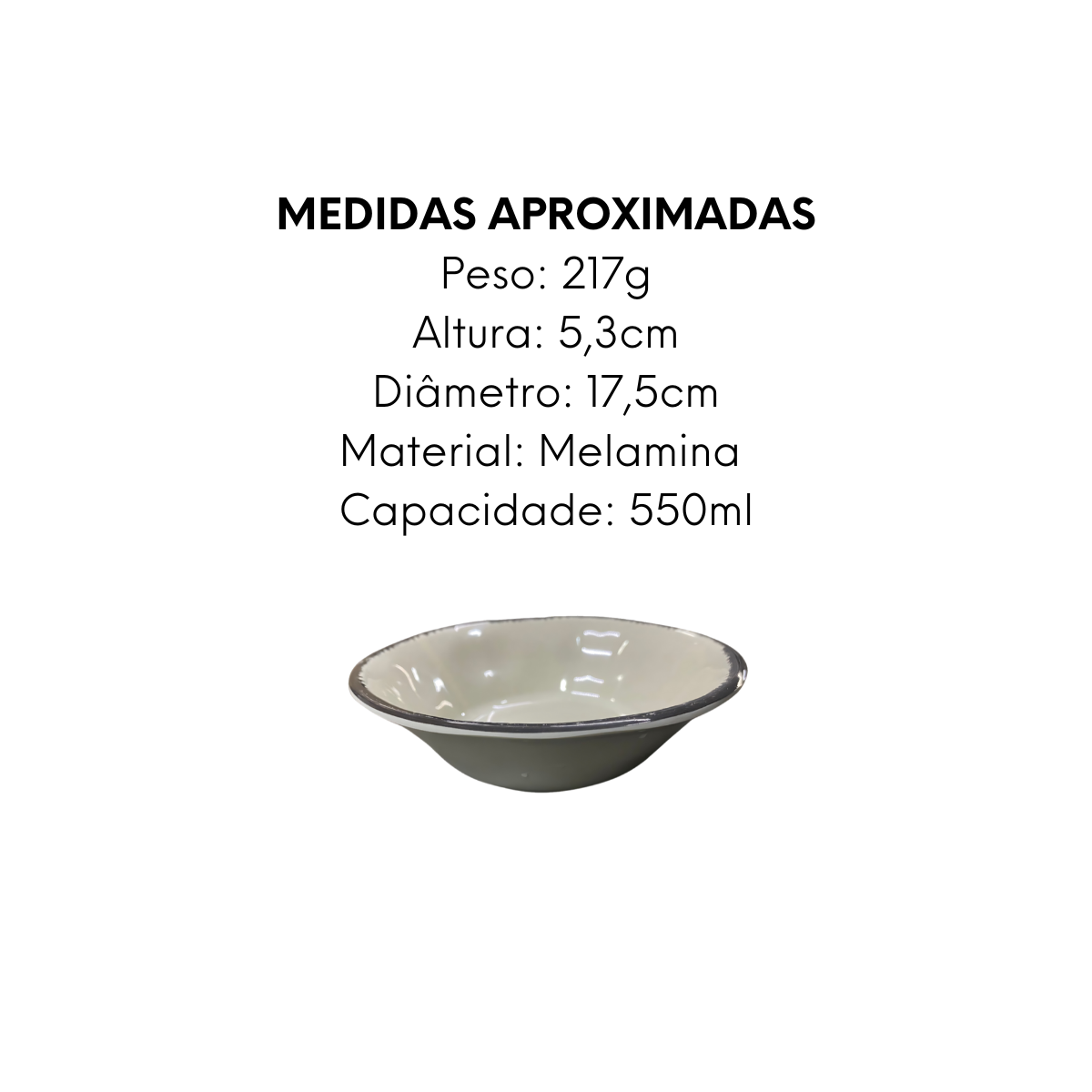 Tigela Melamina Siena 18cm - A Gourmet