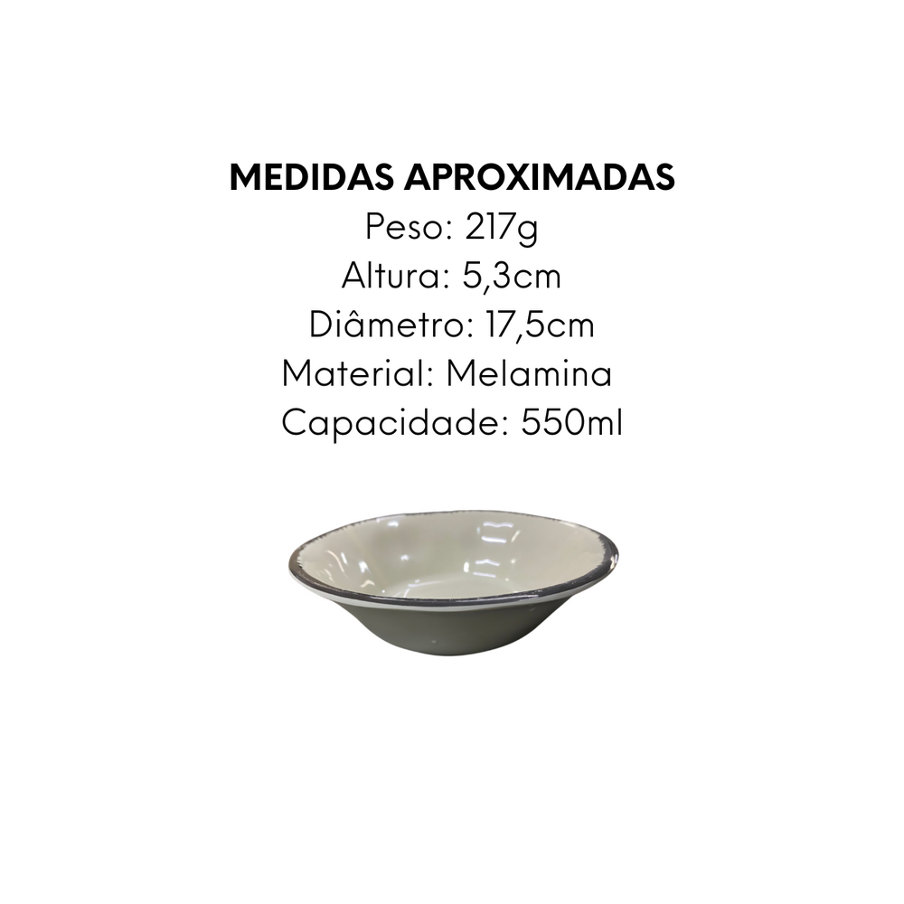 Tigela Melamina Siena 18cm - A Gourmet