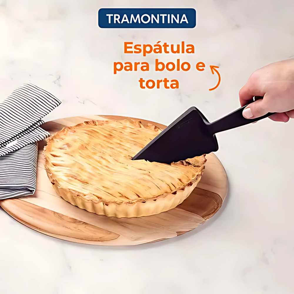 Espátula Bolo Torta Abily Tramontina Preto - A Gourmet