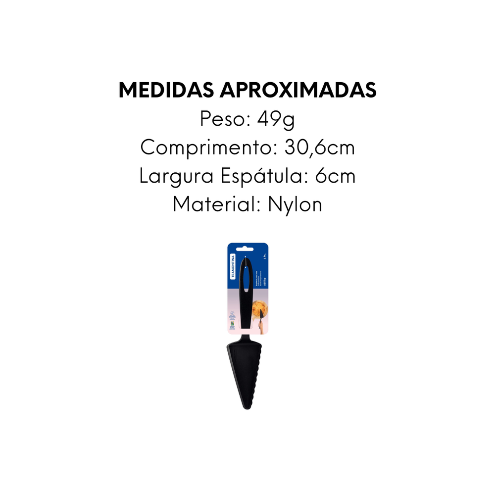 Espátula Bolo Torta Abily Tramontina Preto - A Gourmet