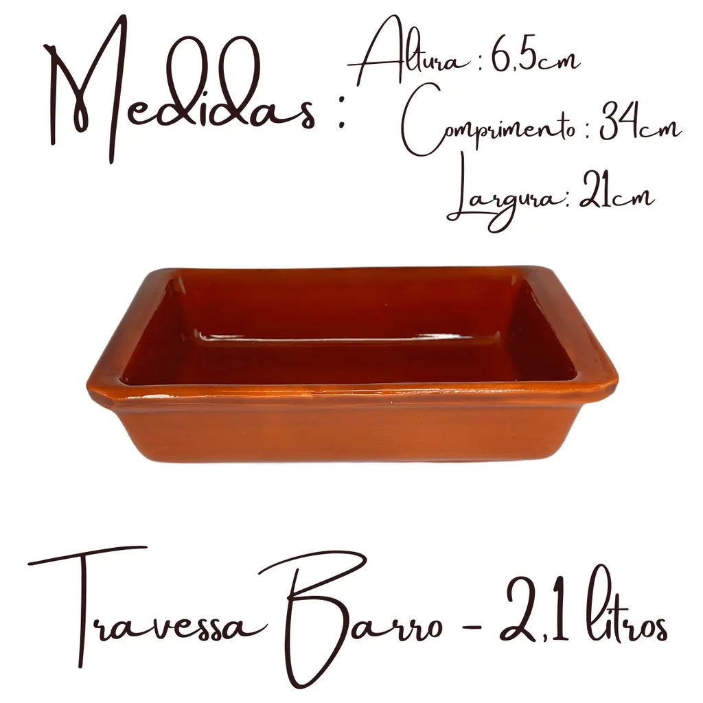 travessa ceramica barro 