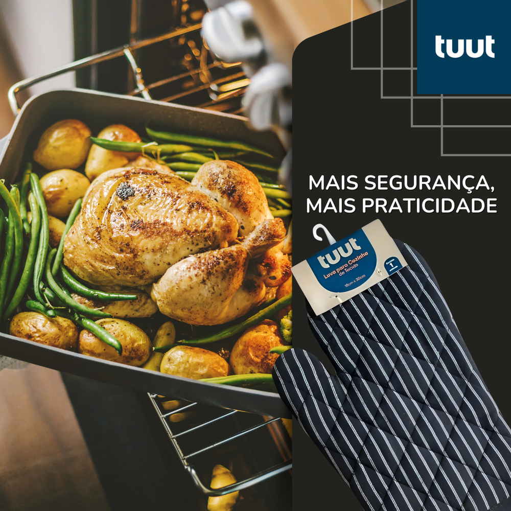 Luva de Cozinha Listrada - A Gourmet