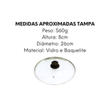 Tampa de Vidro Temperado N26 - A Gourmet