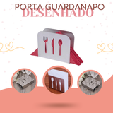 Porta Guardanapo Desenhado em Aço Inox unyhome