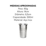 Copo em Aço Inox 500ml - A Gourmet