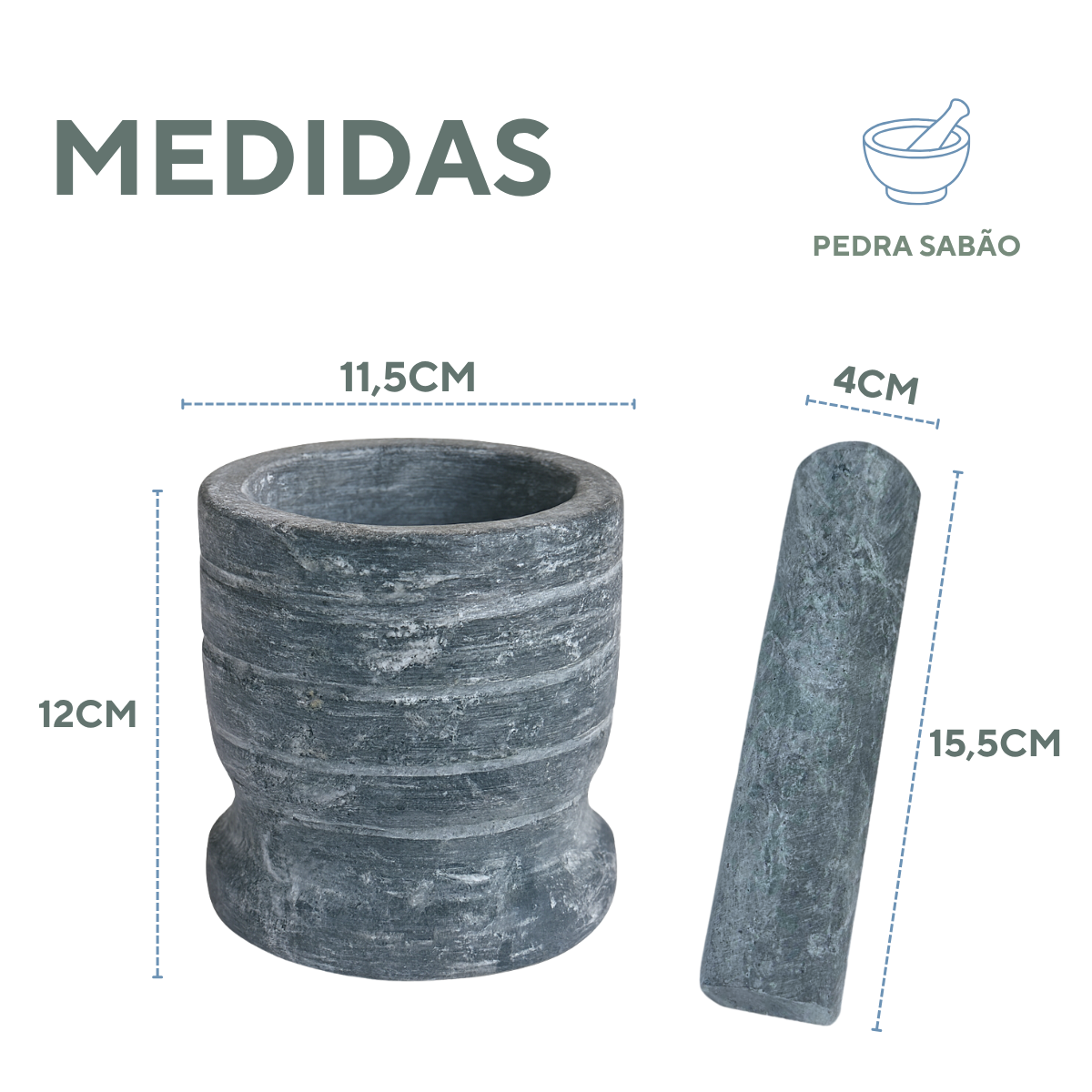 Pilão Pedra Sabão