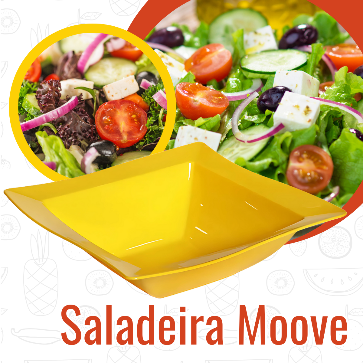Saladeira Moove M Amarela - A Gourmet