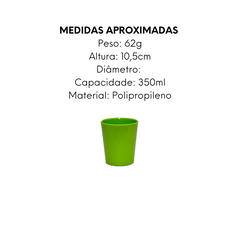 Copo de Polipropileno Verde 350ml - A Gourmet