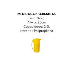 Jarra Amarela 2,5L de Polipropileno - A Gourmet