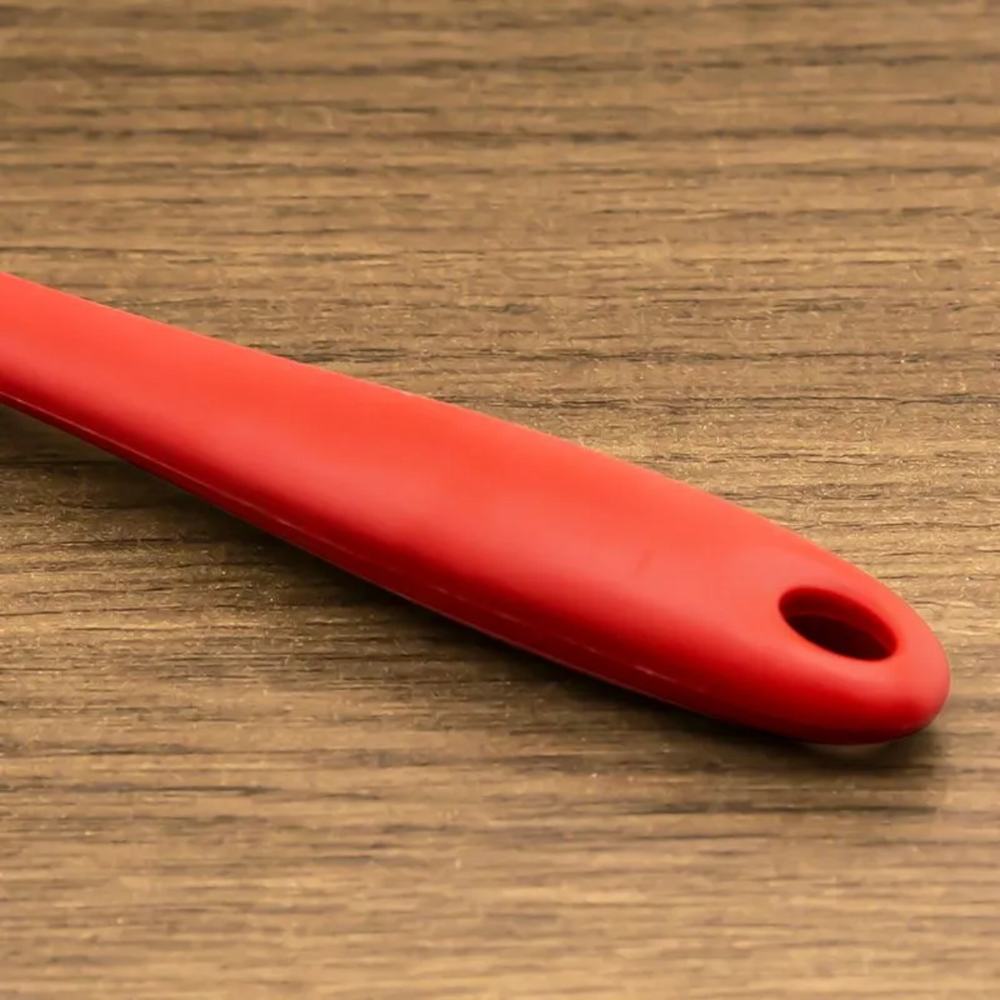 Colher Perfurada de Silicone Vermelha 27cm - A Gourmet
