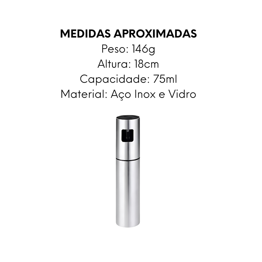 Spray Azeite e Vinagre 75ml de Vidro - A Gourmet
