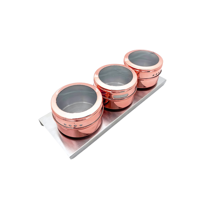 Conjunto Porta Condimento Magnético Rose - A Gourmet Hover Image