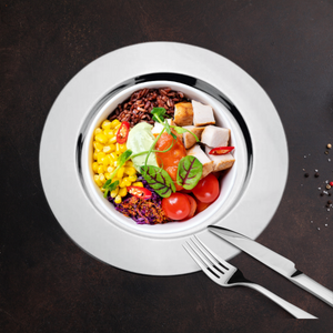 Sousplat de Aço inox 32cm - A Gourmet