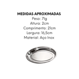 Travessa Inox Oval Rasa - A Gourmet