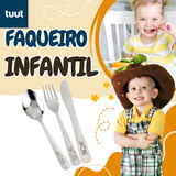 Faqueiro Infantil em Aço Inox 3 peças - A Gourmet