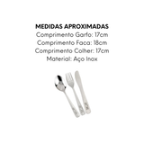 Faqueiro Infantil em Aço Inox 3 peças - A Gourmet