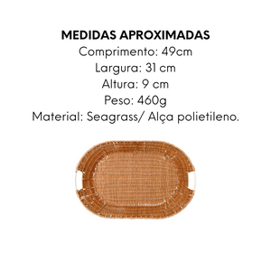 Cesto Oval Claro Com 50cm - A Gourmet