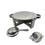 Rechaud Redondo Para Assadeiras em aço inox - A Gourmet