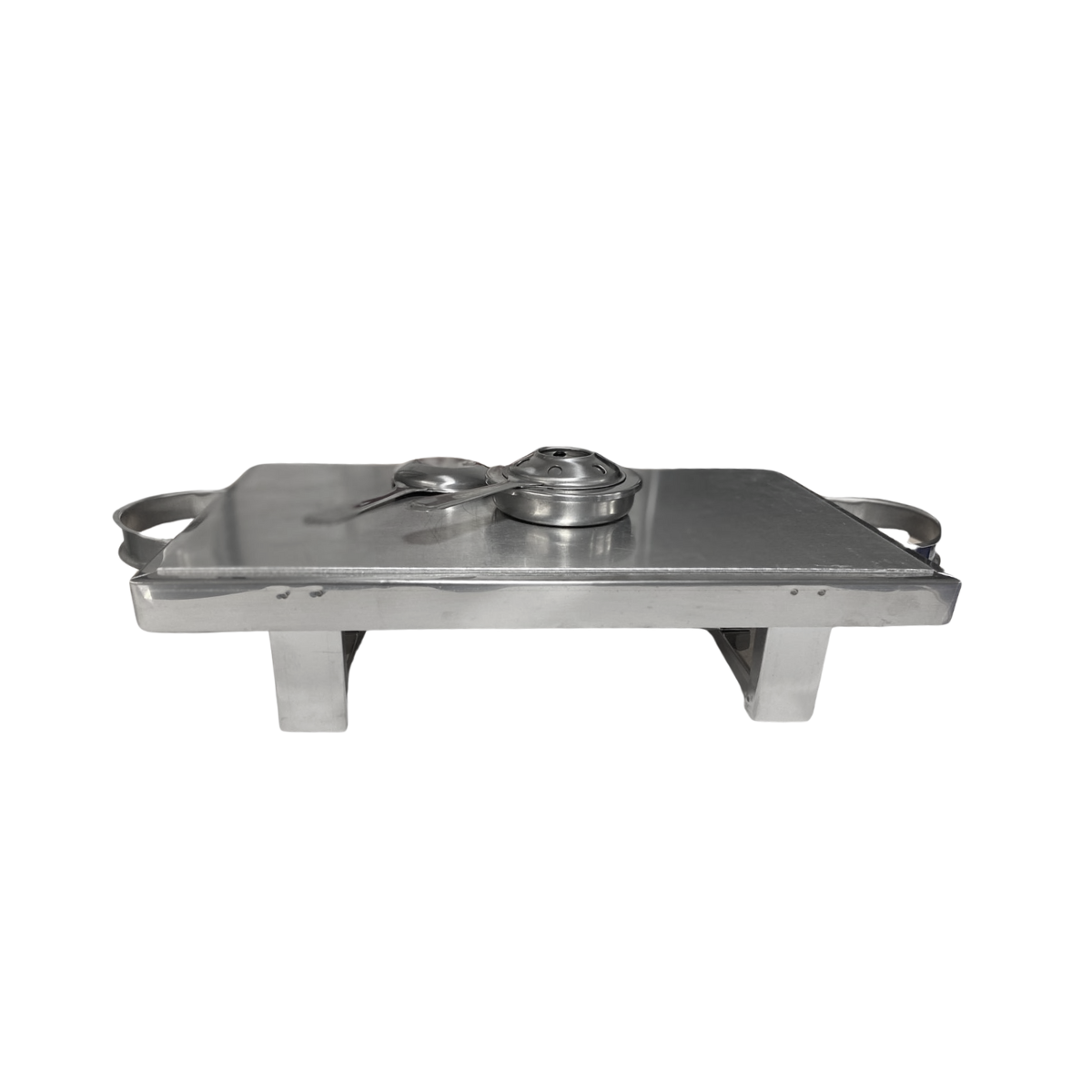 Rechaud Retangular placa de aço inox - A Gourmet