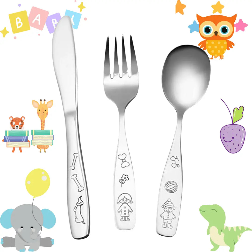 Jogo Talher Infantil Inox Hercules C/ Caixa Decorada Hercules