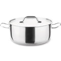 Panela Caçarola C/ Tampa Duas Alças Inox 29cm 6,5l