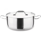Panela Caçarola C/ Tampa Duas Alças Inox 29cm 6,5l Hercules