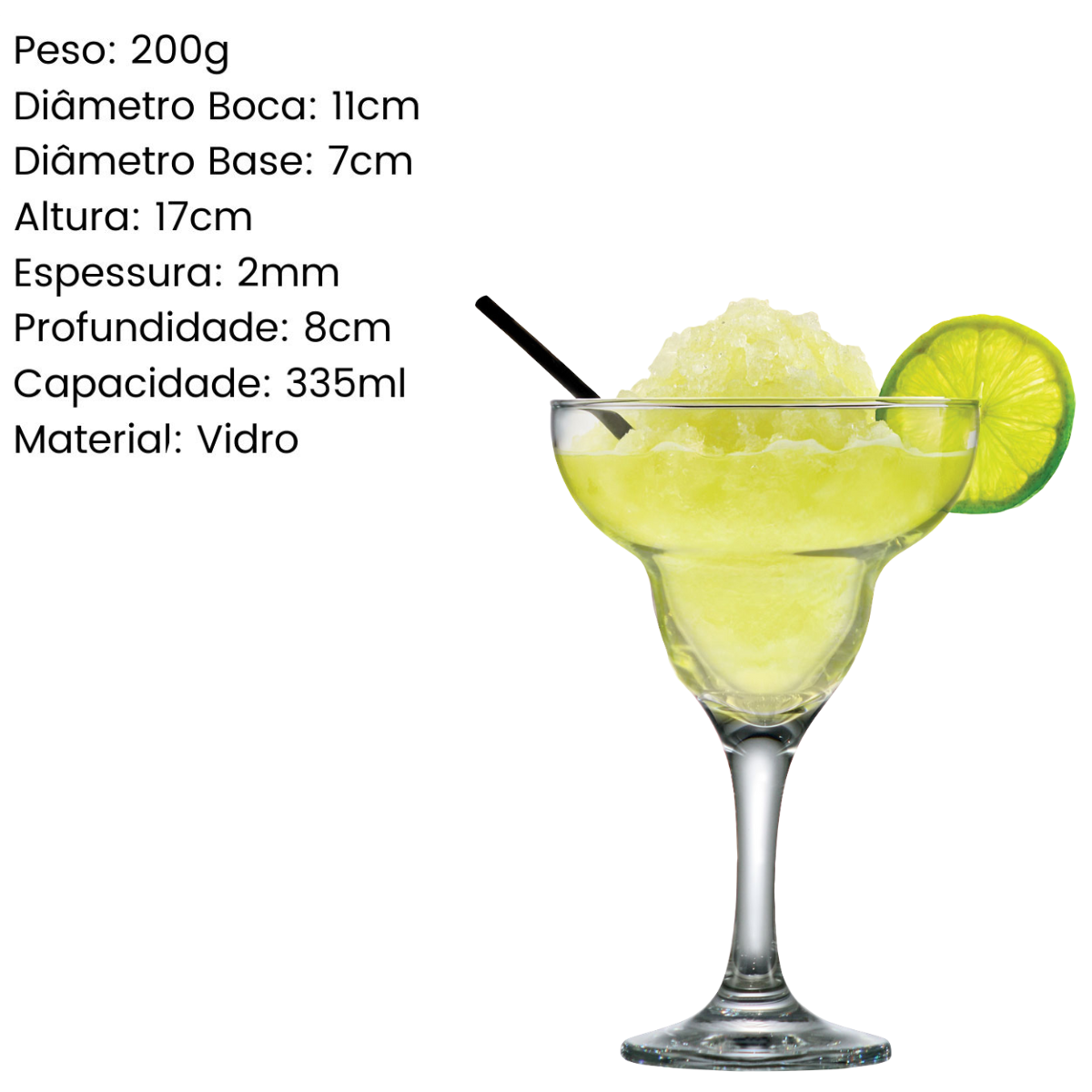 Taça Marguerita Windsor de Vidro 335 ML Nadir