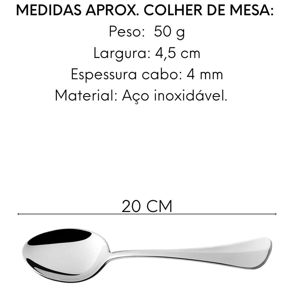 Colher de Mesa Olímpia 20 cm. Olimpia