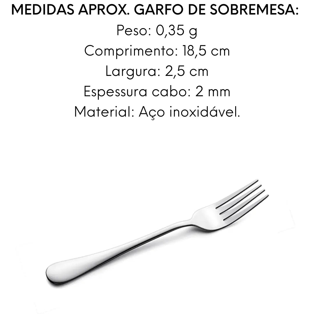 Garfo de Sobremesa Olímpia 18,5 cm. Hercules