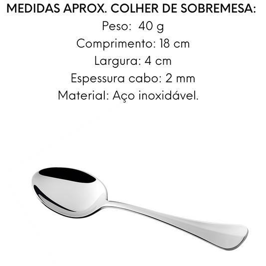 Colher de Sobremesa Olímpia 18 cm.