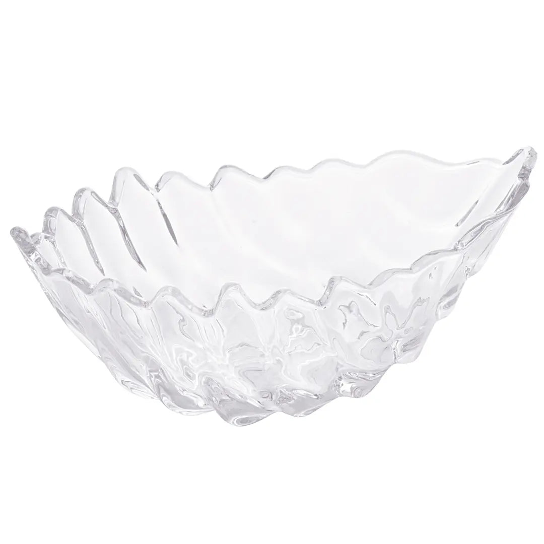 Centro De Mesa Folha Decorada Leaf Vidro 20cm Hotel Lyor