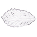Centro De Mesa Folha Decorada Leaf Vidro 20cm Hotel Lyor