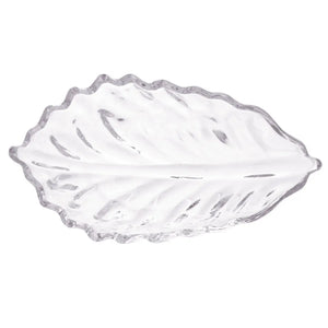 Centro De Mesa Folha Decorada Leaf Vidro 20cm Hotel Lyor