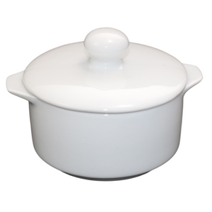 Ramekin Liso Com Tampa Porcelana 200 ML BelaVista