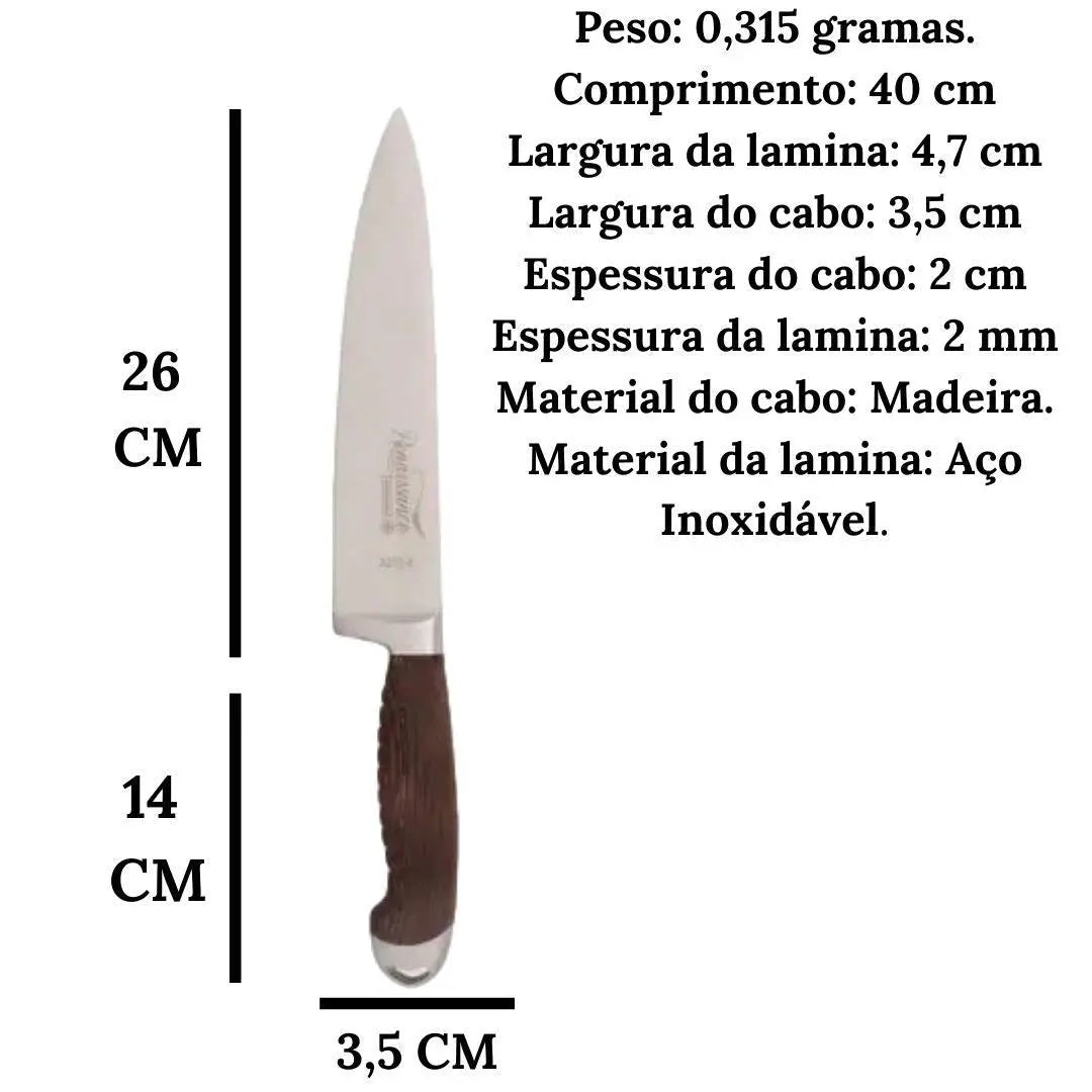 Faca de carne Marrom Renaissance 10 Hercules