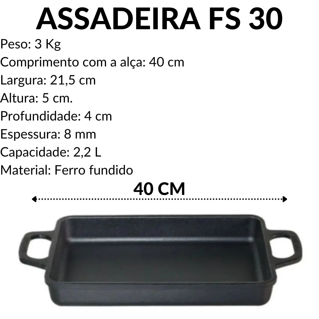 Assadeira Ferro Fundido 2,2L Santana