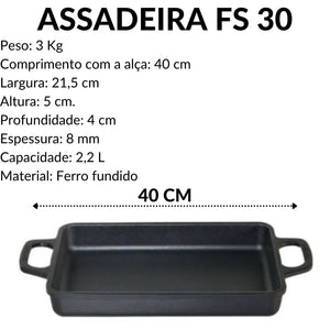 Assadeira Ferro Fundido 2,2L Santana