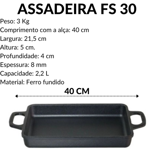 Assadeira Ferro Fundido 2,2L