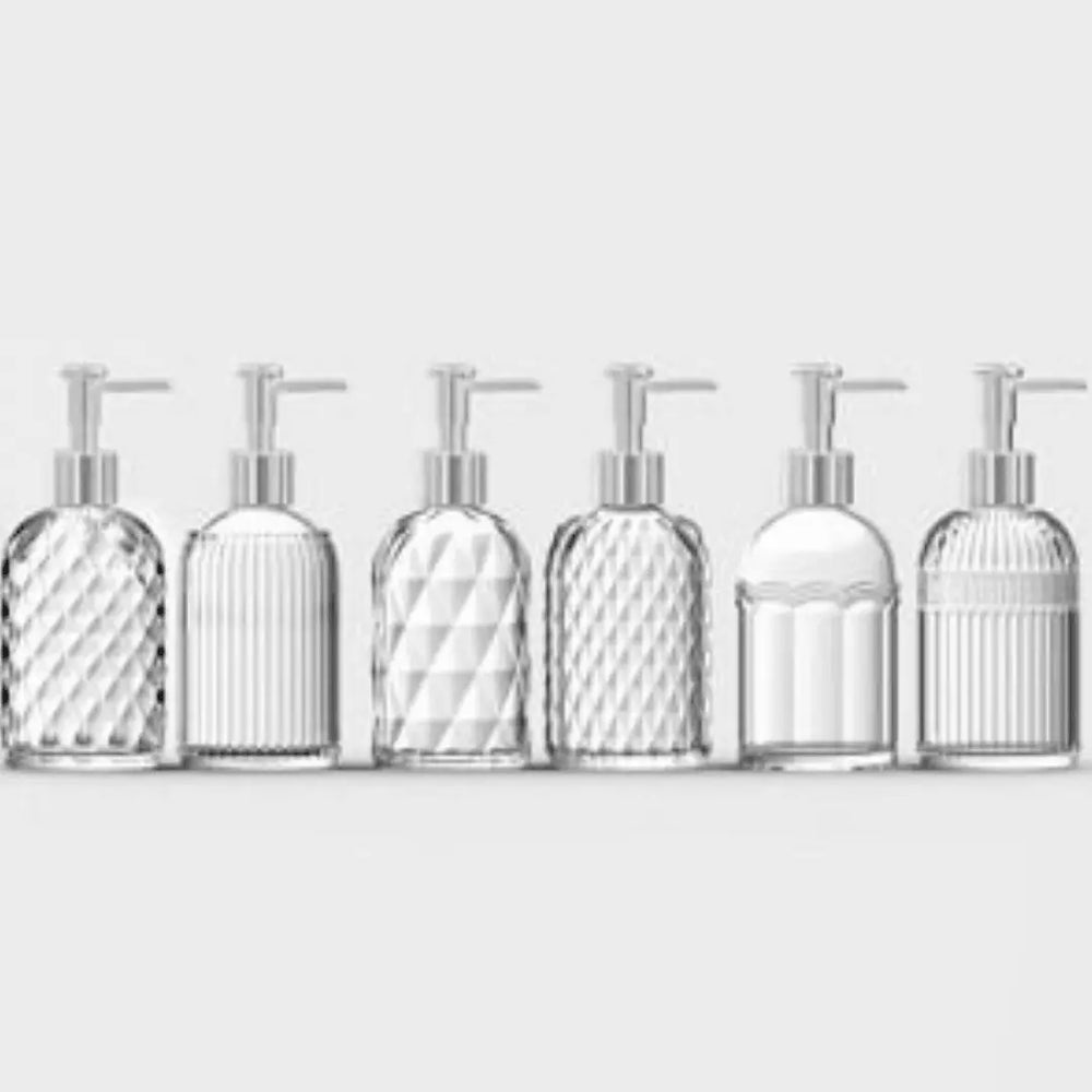 Porta Sabonete Liquido Sortido Em Vidro 430ml Lyor