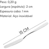 Espatula Aço Inox Hotel 15cm Curva Original