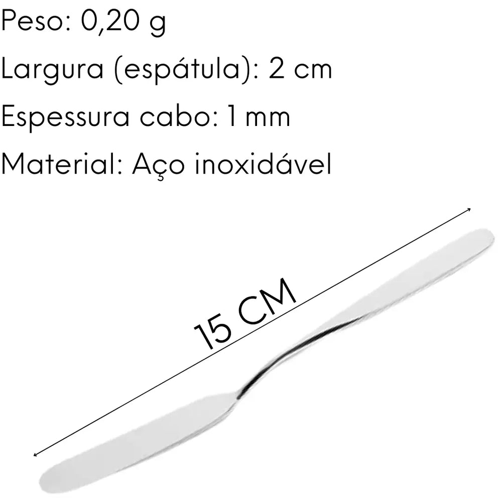 Espatula Aço Inox Hotel 15cm Curva Original